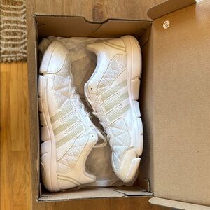 Adidas Cream and White Athletic Shoes